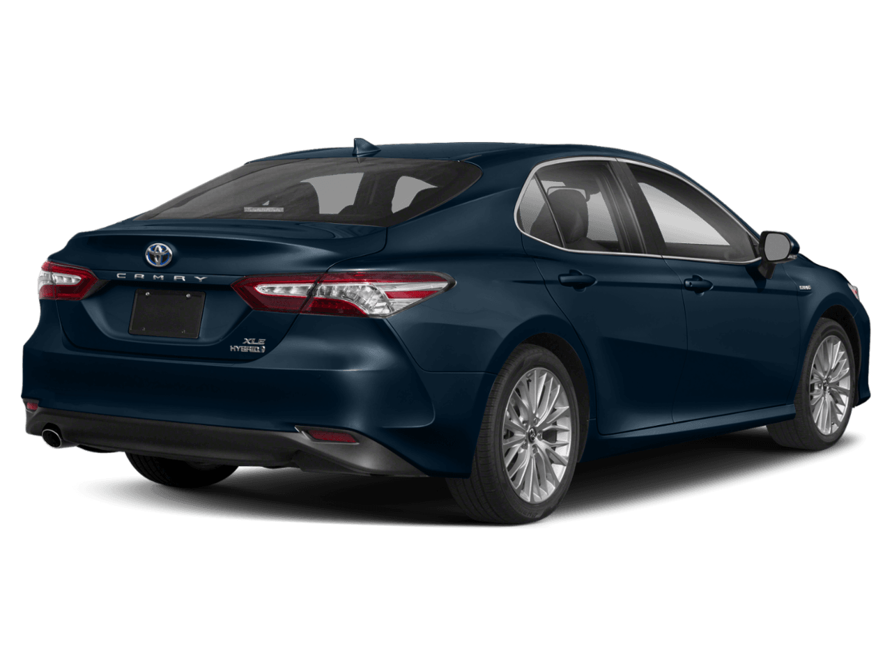 2018 Toyota Camry Hybrid XLE - Rear 3/4, facing to the right
