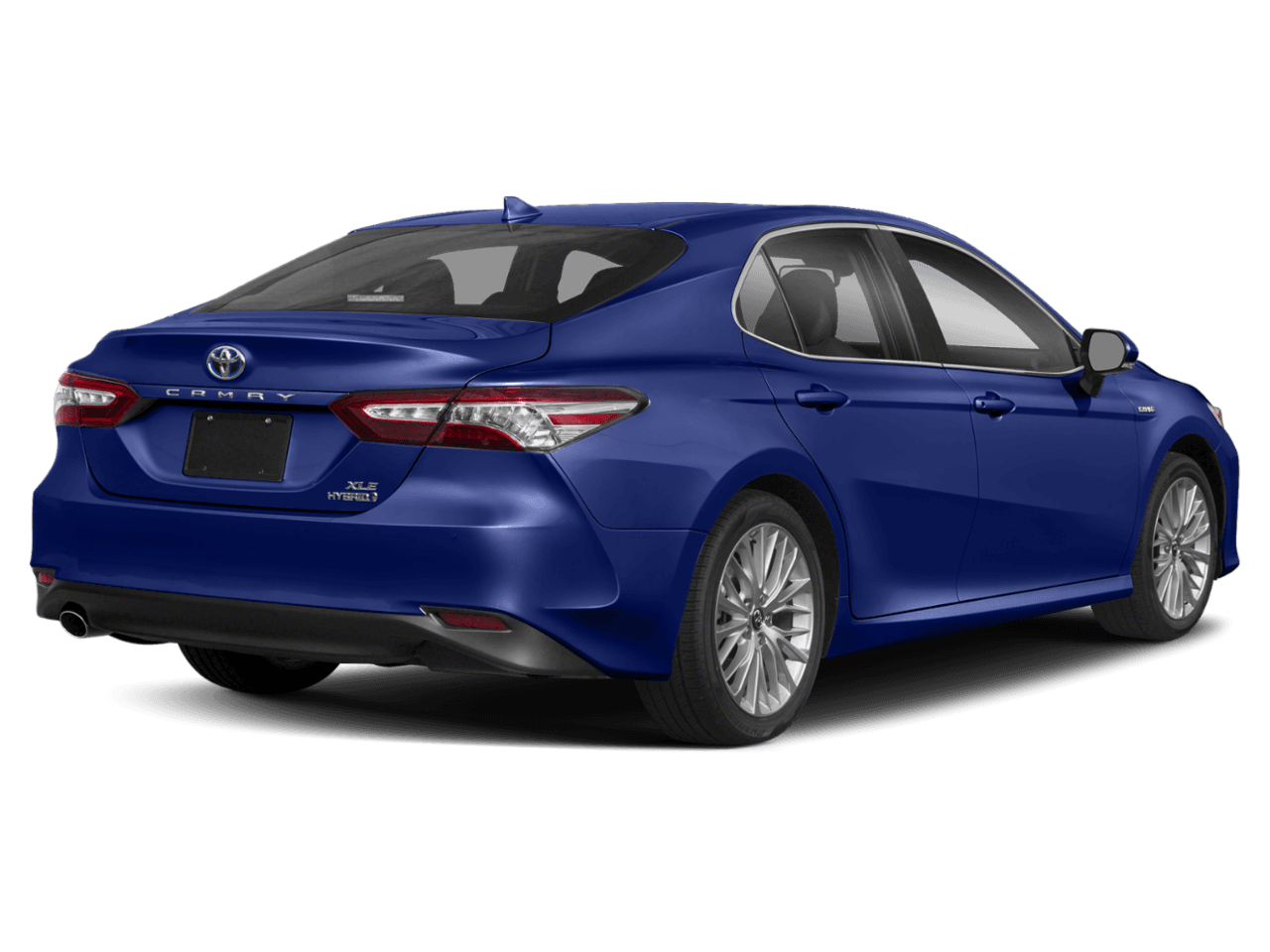 2018 Toyota Camry Hybrid XLE - Rear 3/4, facing to the right