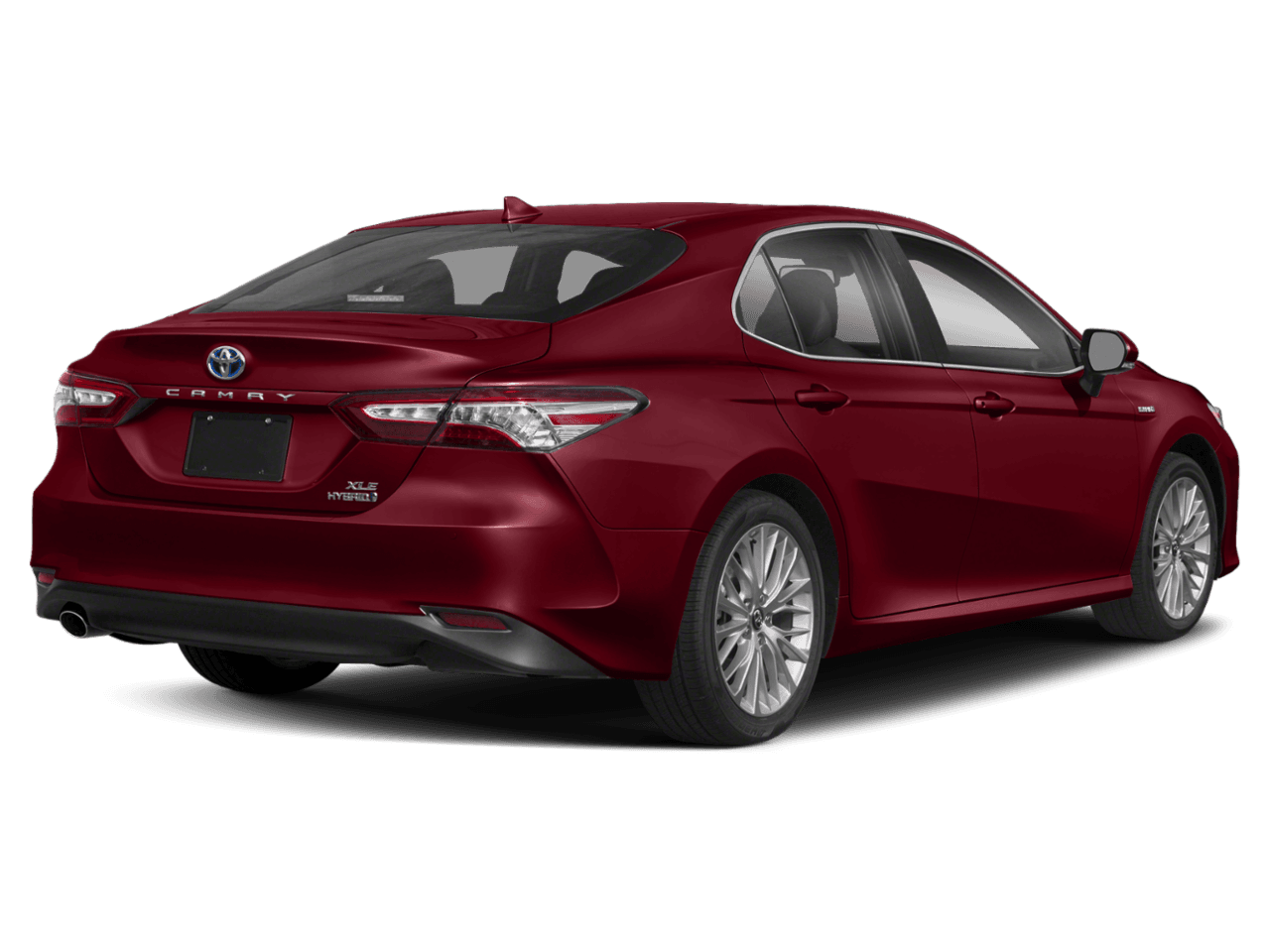 2018 Toyota Camry Hybrid XLE - Rear 3/4, facing to the right