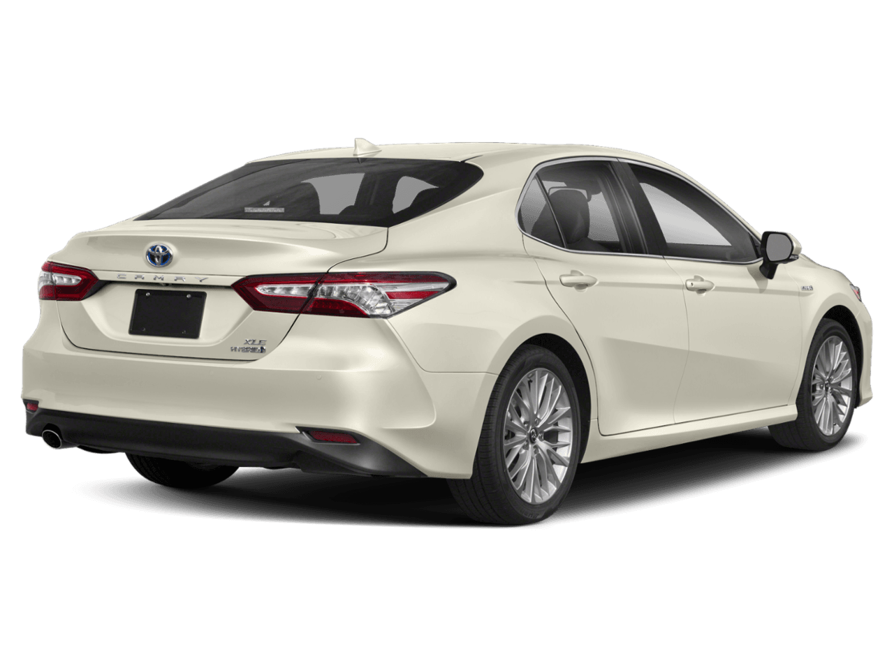 2018 Toyota Camry Hybrid XLE - Rear 3/4, facing to the right