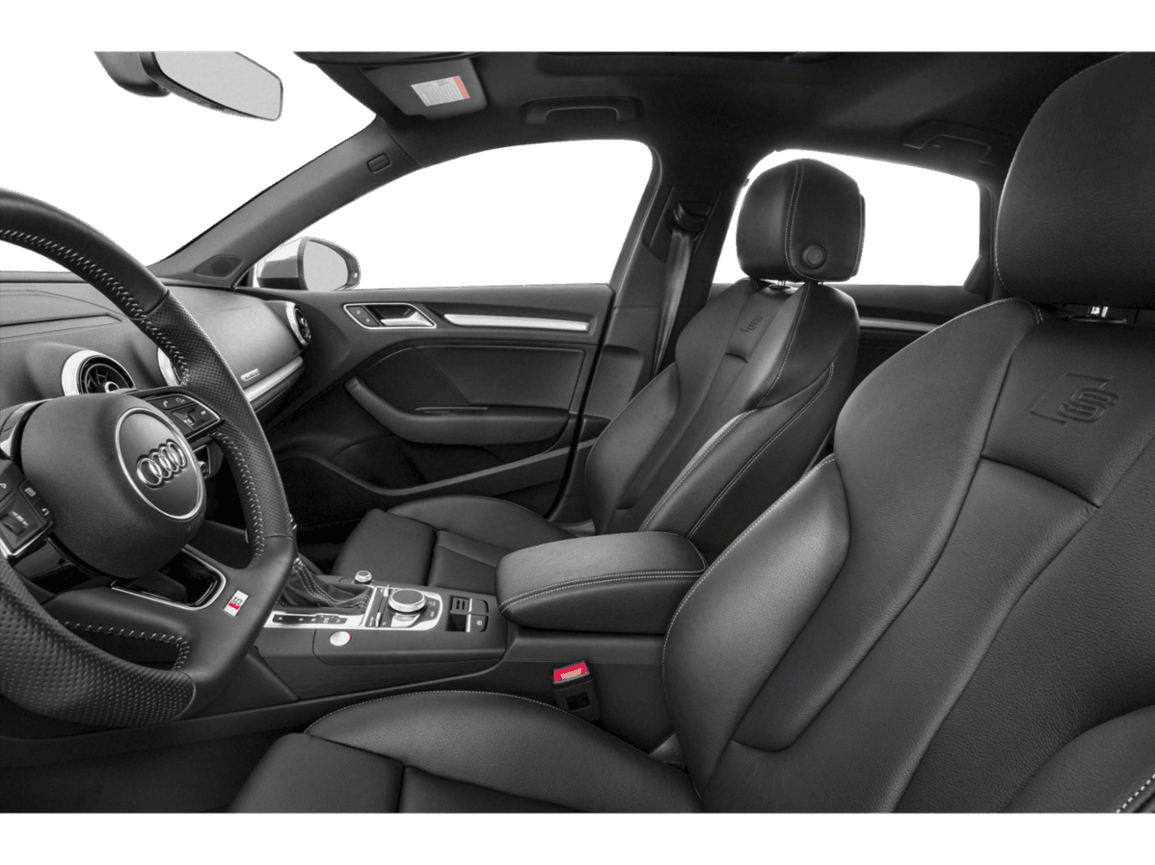 2018 Audi S3 Prestige - Interior Driver's Side with Door Open, Front Seat Feature