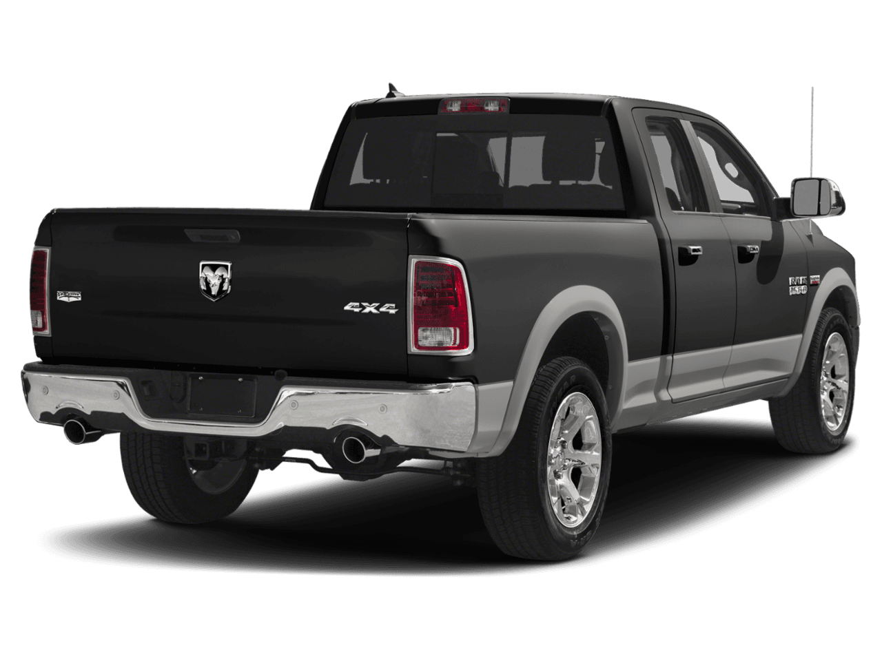 2018 Ram 1500 Laramie - Rear 3/4, facing to the right