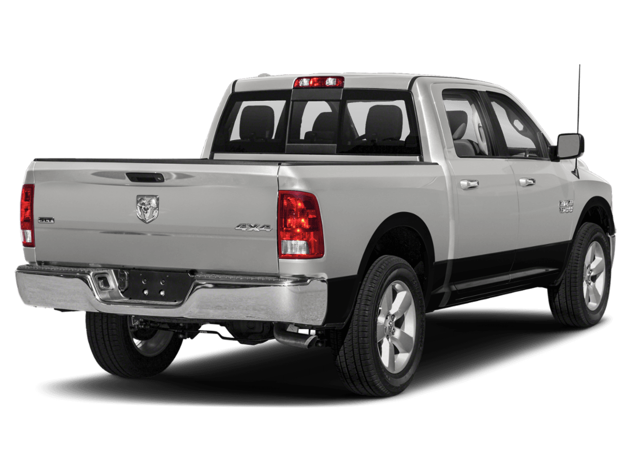 2018 Ram 1500 Lone Star Silver - Rear 3/4, facing to the right