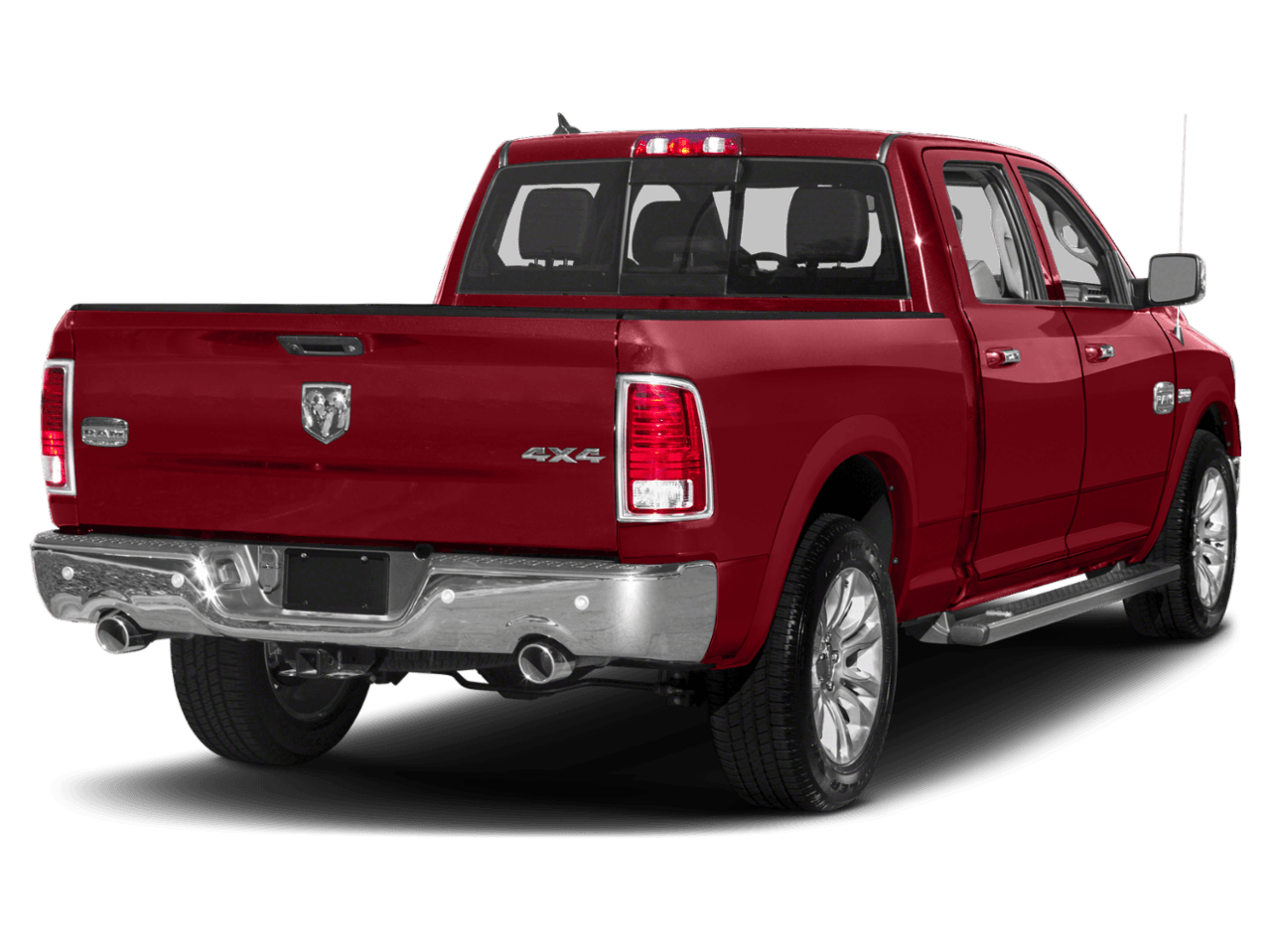 2018 Ram 1500 Longhorn - Rear 3/4, facing to the right