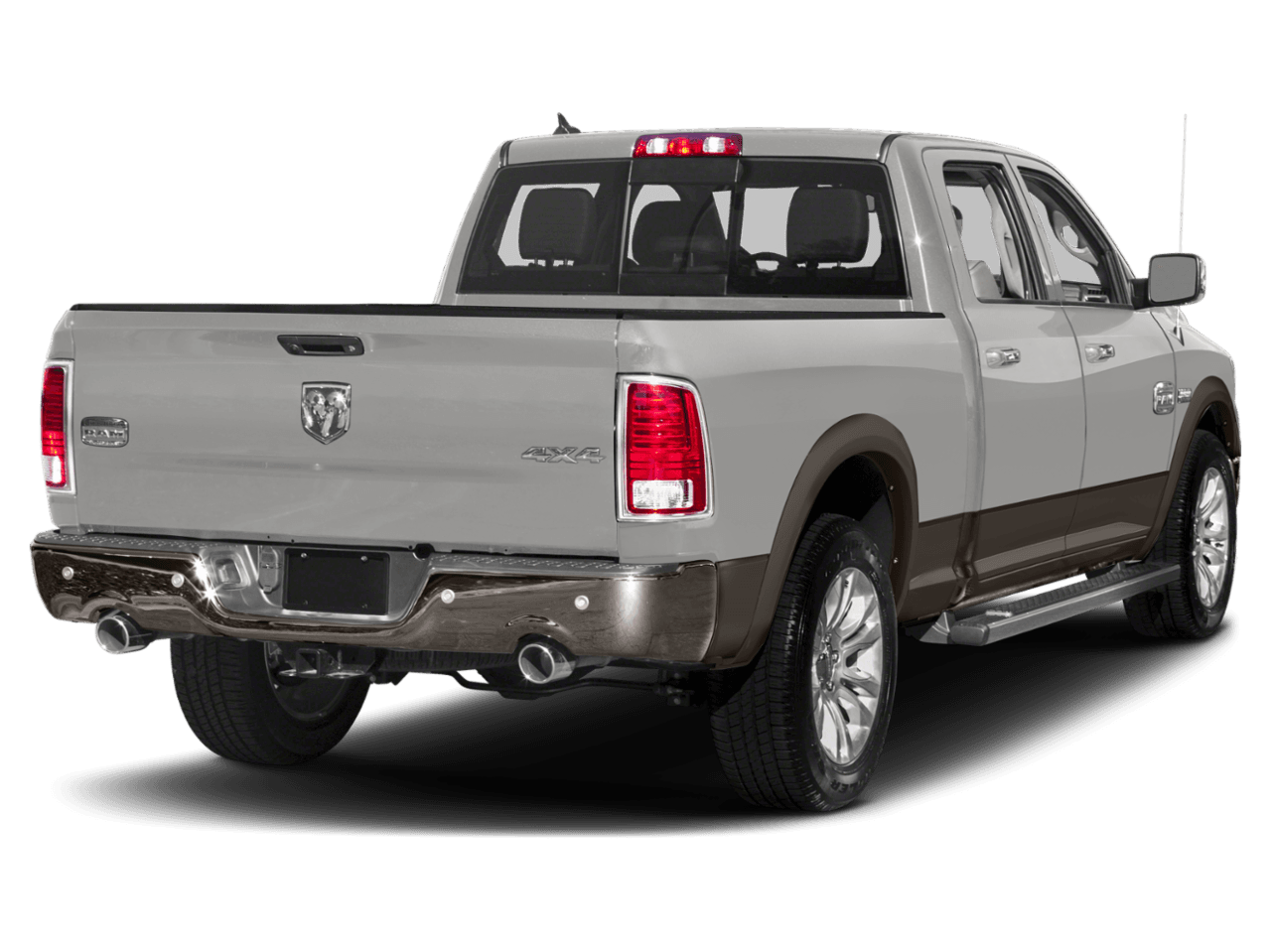 2018 Ram 1500 Longhorn - Rear 3/4, facing to the right