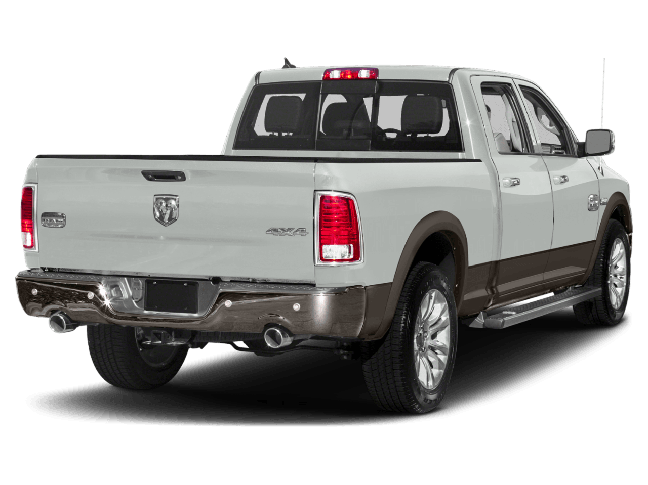 2018 Ram 1500 Longhorn - Rear 3/4, facing to the right