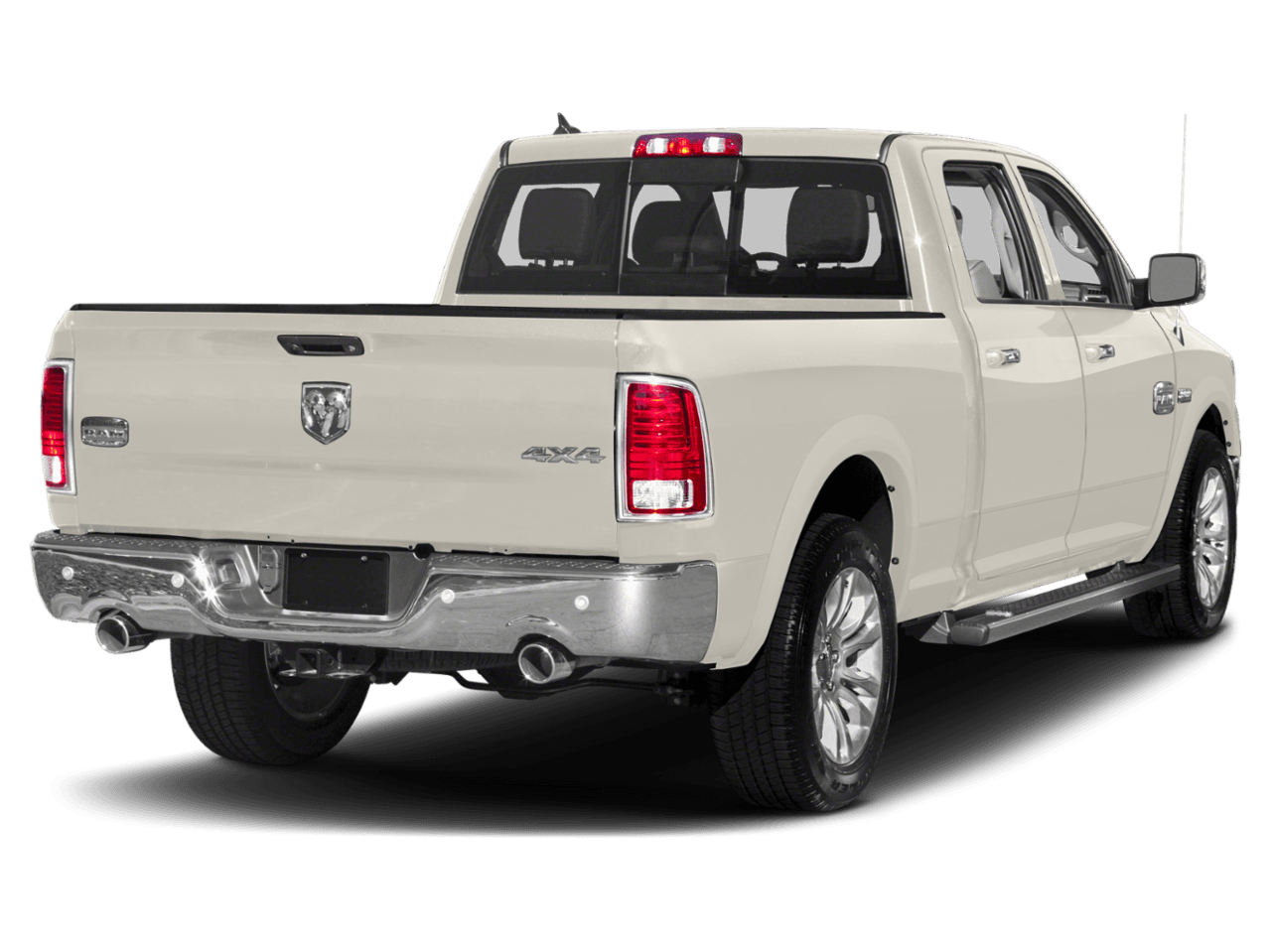 2018 Ram 1500 Longhorn - Rear 3/4, facing to the right