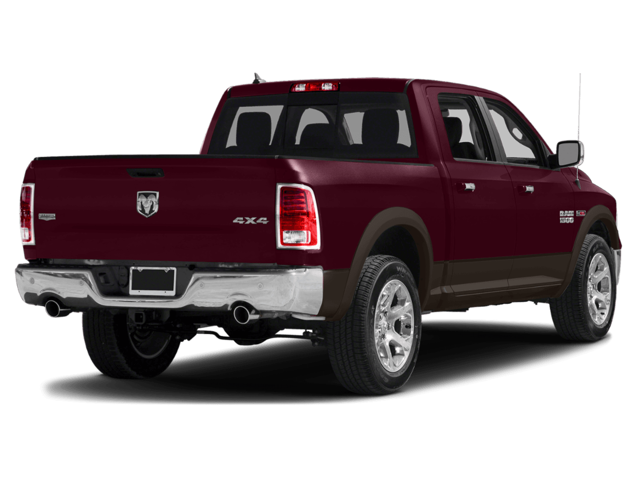 2018 Ram 1500 Laramie - Rear 3/4, facing to the right