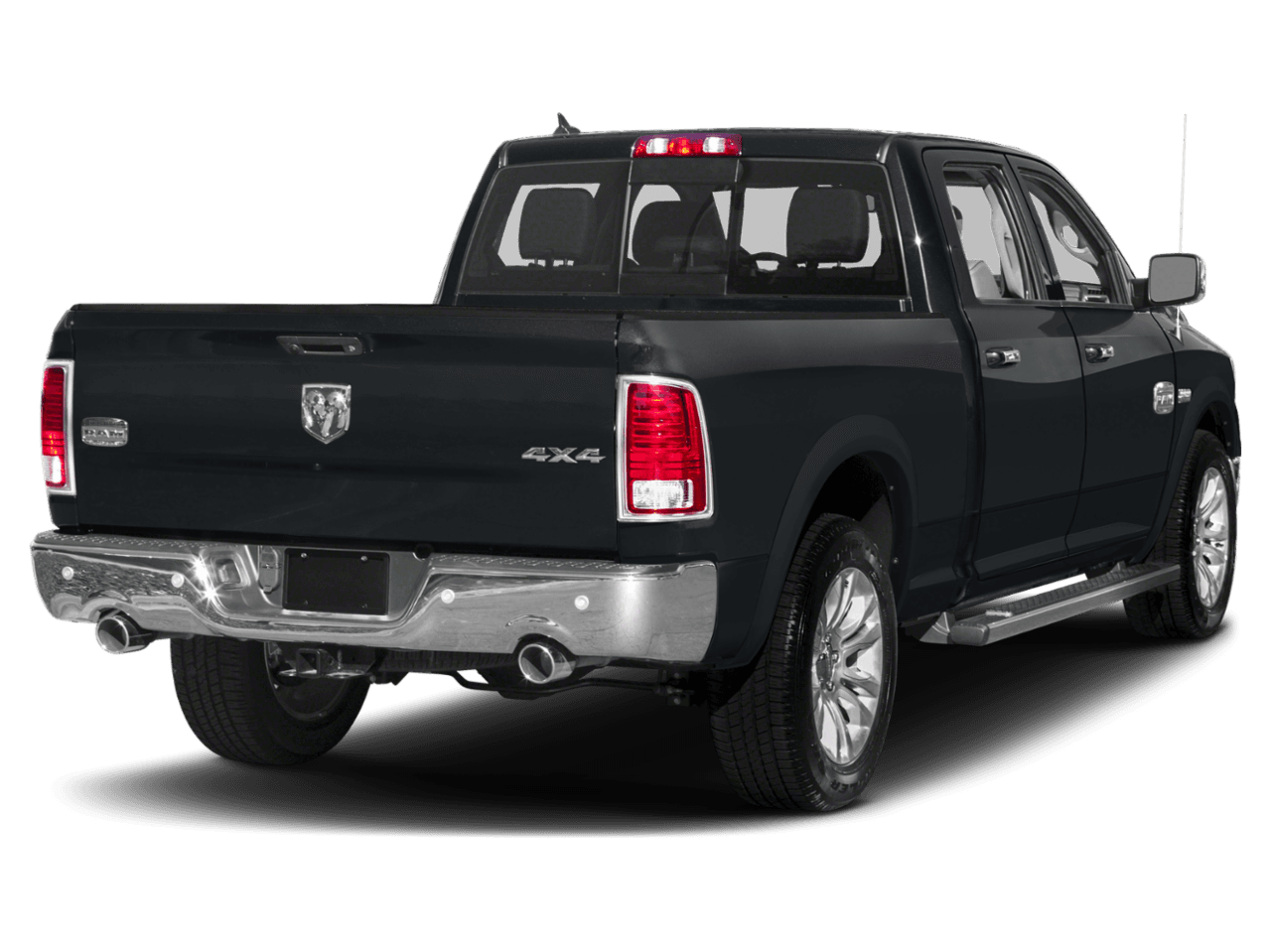 2018 Ram 1500 Longhorn - Rear 3/4, facing to the right
