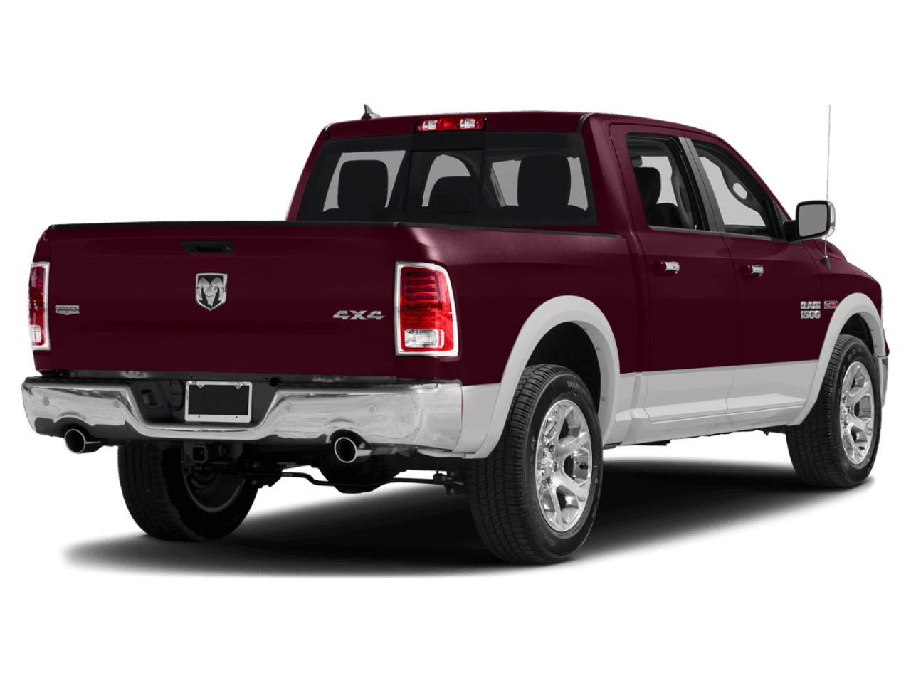 2018 Ram 1500 Laramie - Rear 3/4, facing to the right