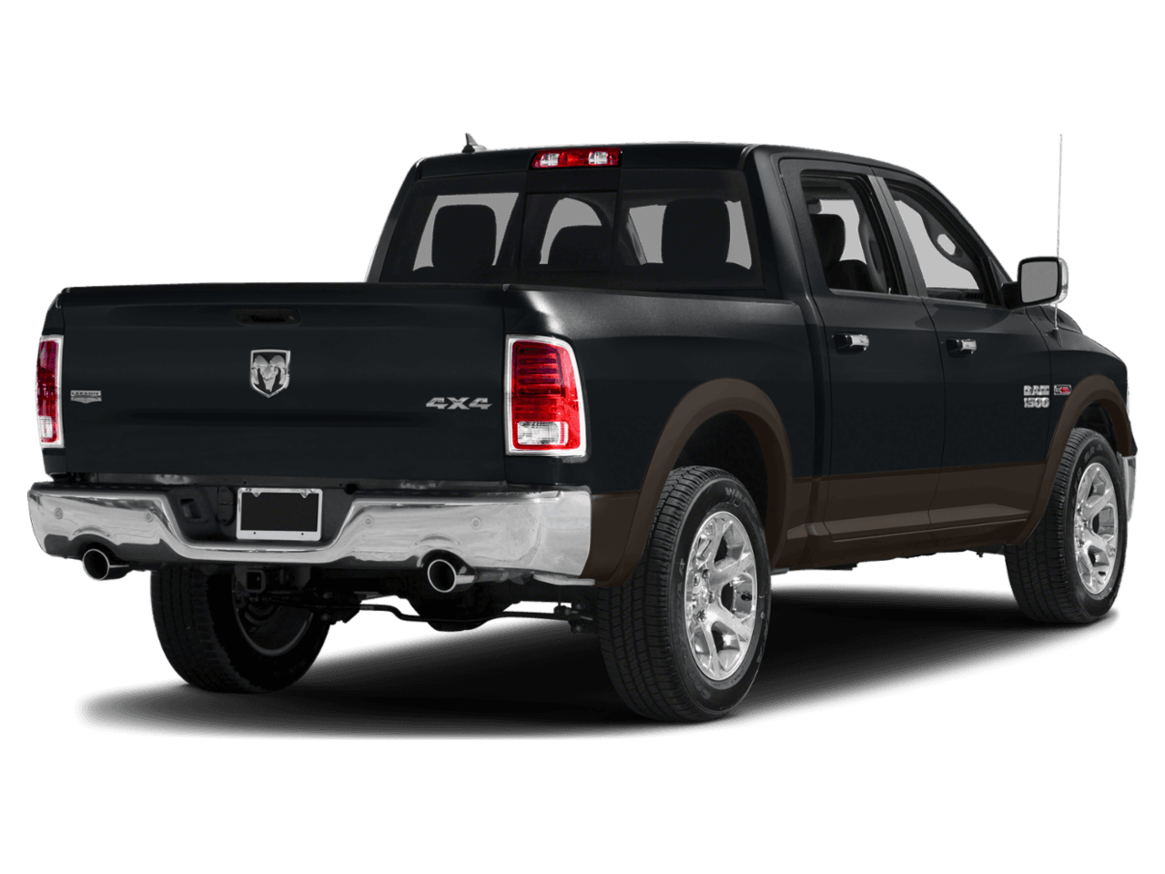 2018 Ram 1500 Laramie - Rear 3/4, facing to the right