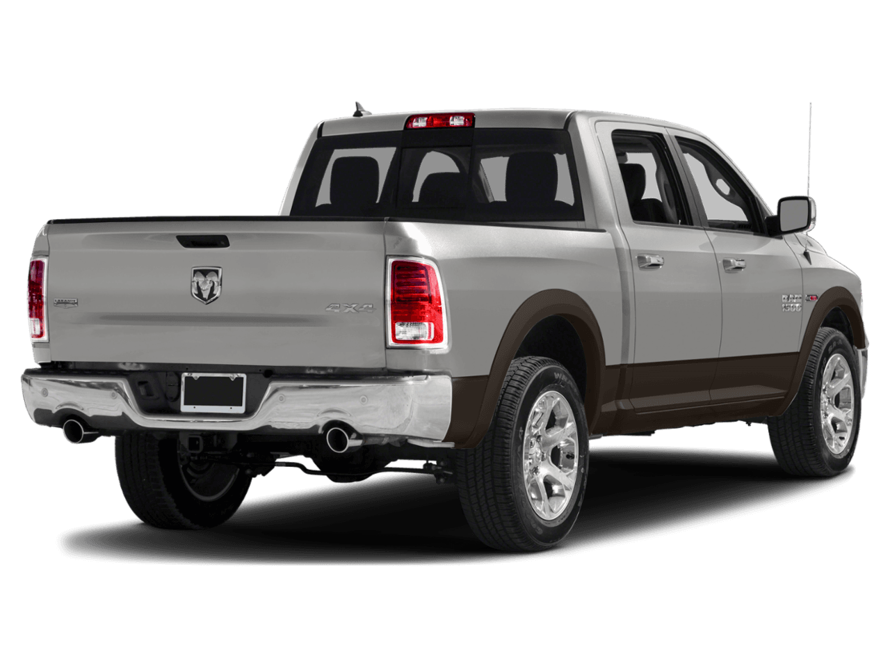 2018 Ram 1500 Laramie - Rear 3/4, facing to the right