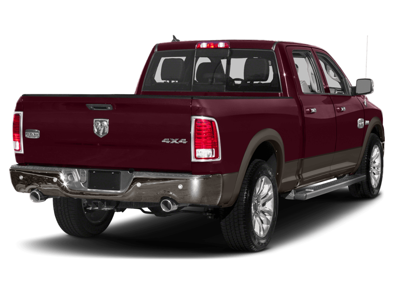 2018 Ram 1500 Longhorn - Rear 3/4, facing to the right