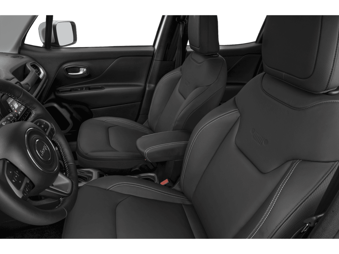 2018 Jeep Renegade Limited - Interior Driver's Side with Door Open, Front Seat Feature