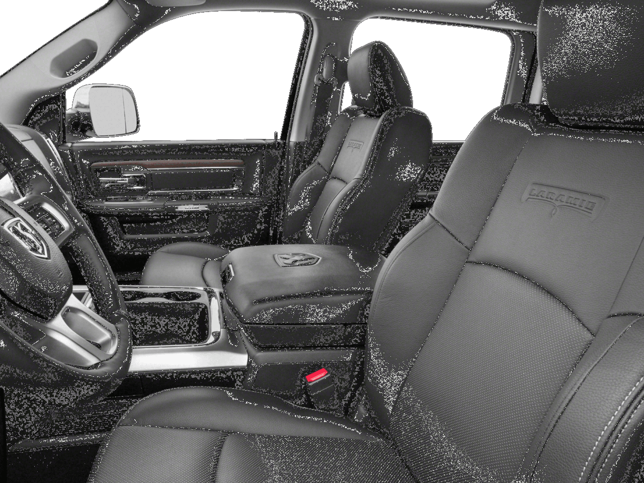 2018 Ram 3500 Laramie - Interior Driver's Side with Door Open, Front Seat Feature