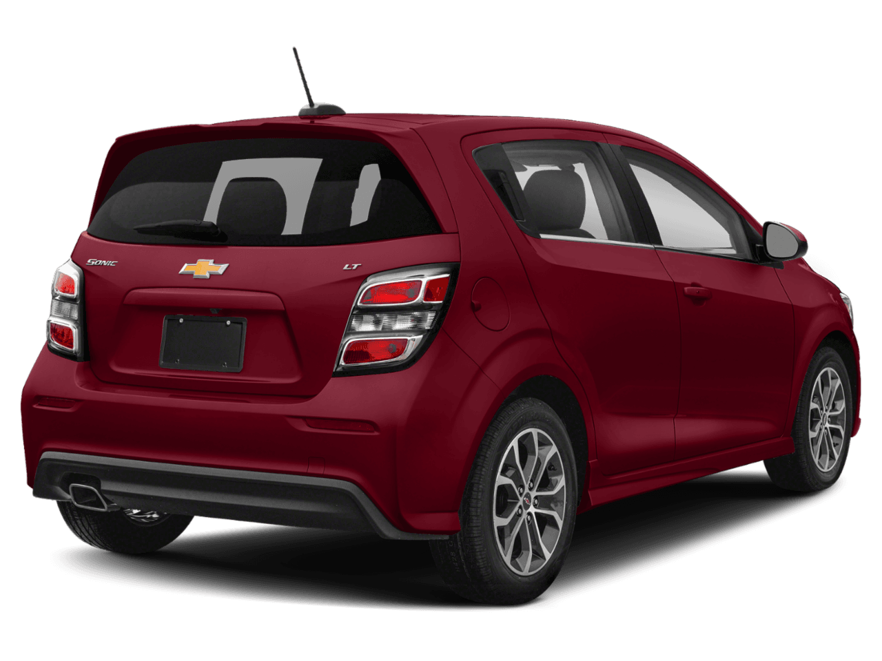 2018 Chevrolet Sonic LT - Rear 3/4, facing to the right