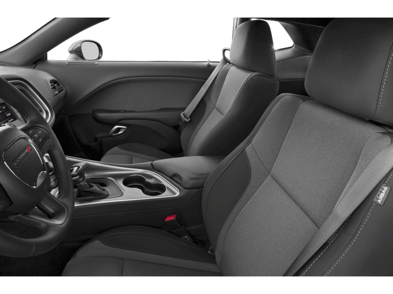 2018 Dodge Challenger R/T Plus - Interior Driver's Side with Door Open, Front Seat Feature