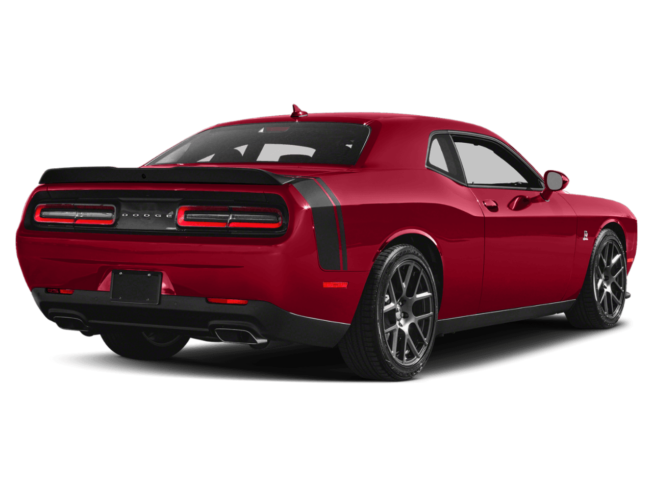 2018 Dodge Challenger R/T Scat Pack - Rear 3/4, facing to the right