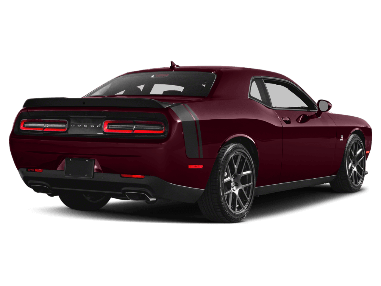 2018 Dodge Challenger 392 Hemi Scat Pack Shaker - Rear 3/4, facing to the right