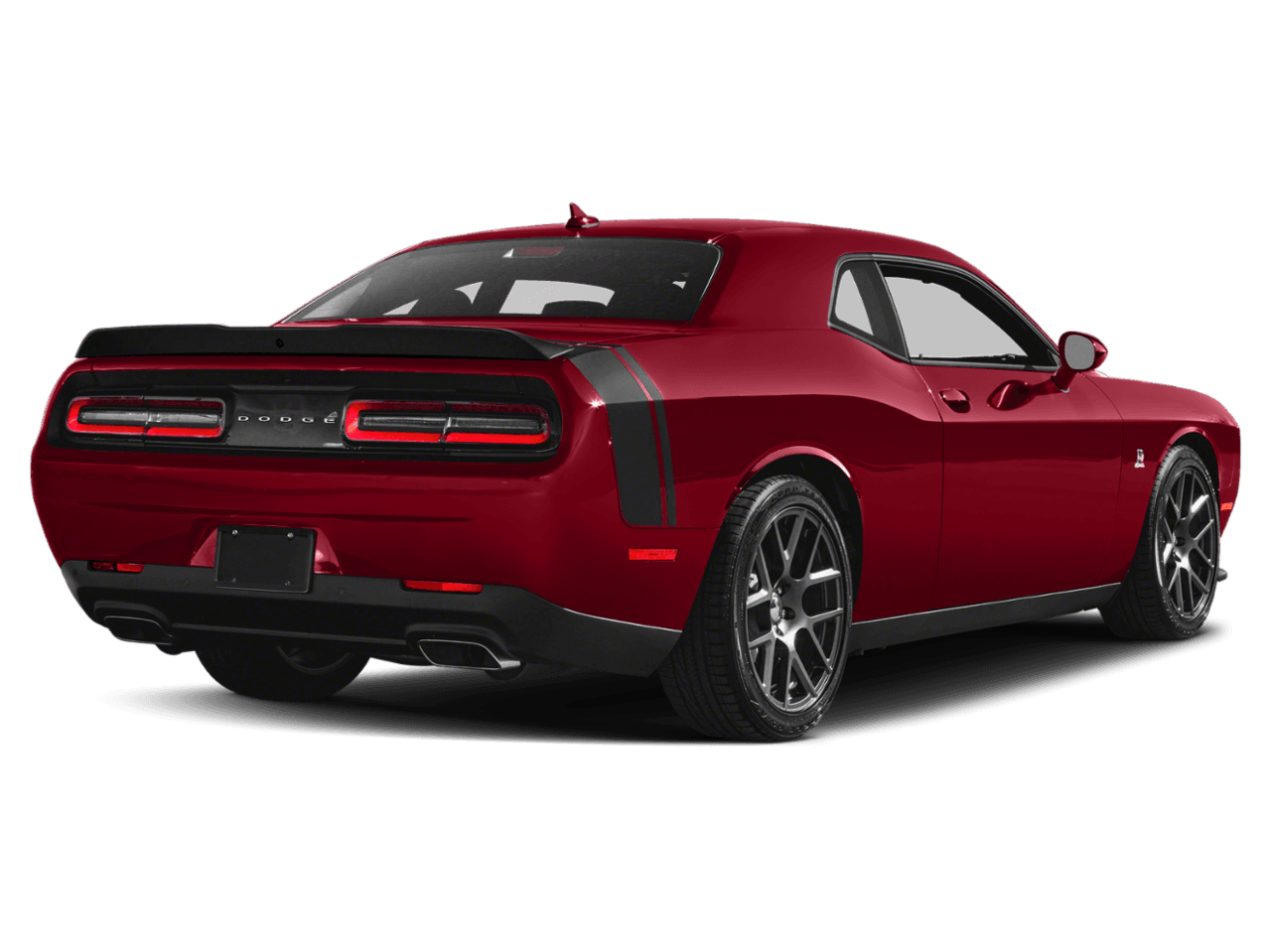 2018 Dodge Challenger 392 Hemi Scat Pack Shaker - Rear 3/4, facing to the right
