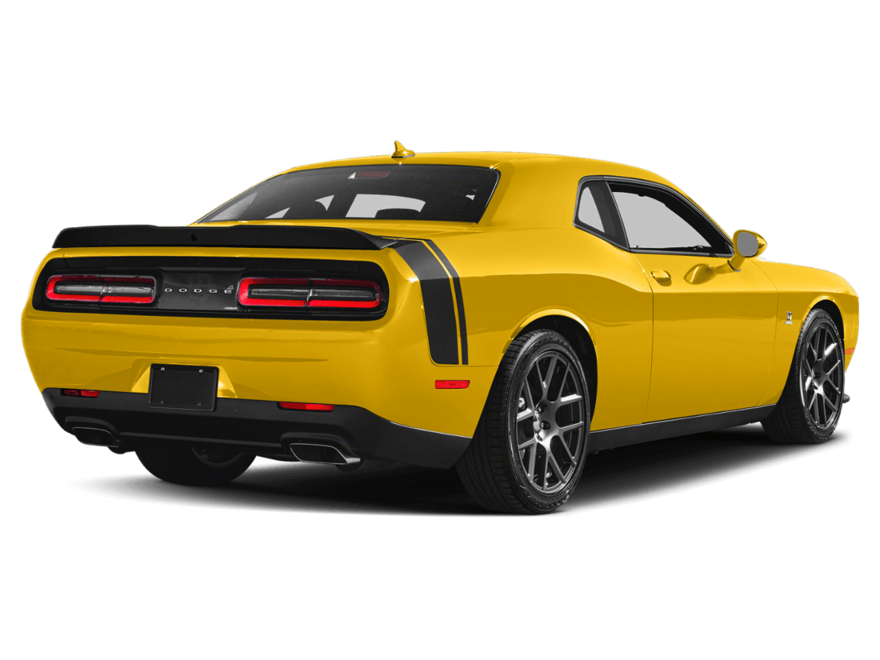 2018 Dodge Challenger 392 Hemi Scat Pack Shaker - Rear 3/4, facing to the right