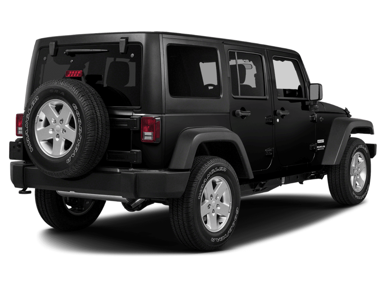 2018 Jeep Wrangler JK Unlimited Sport - Rear 3/4, facing to the right