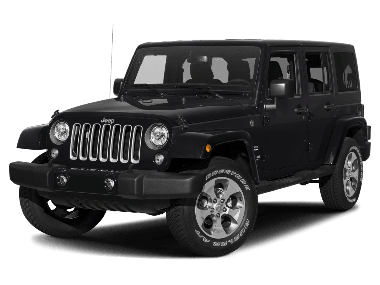 2018 Jeep Wrangler JK Unlimited Sahara - Front 3/4, facing to the left