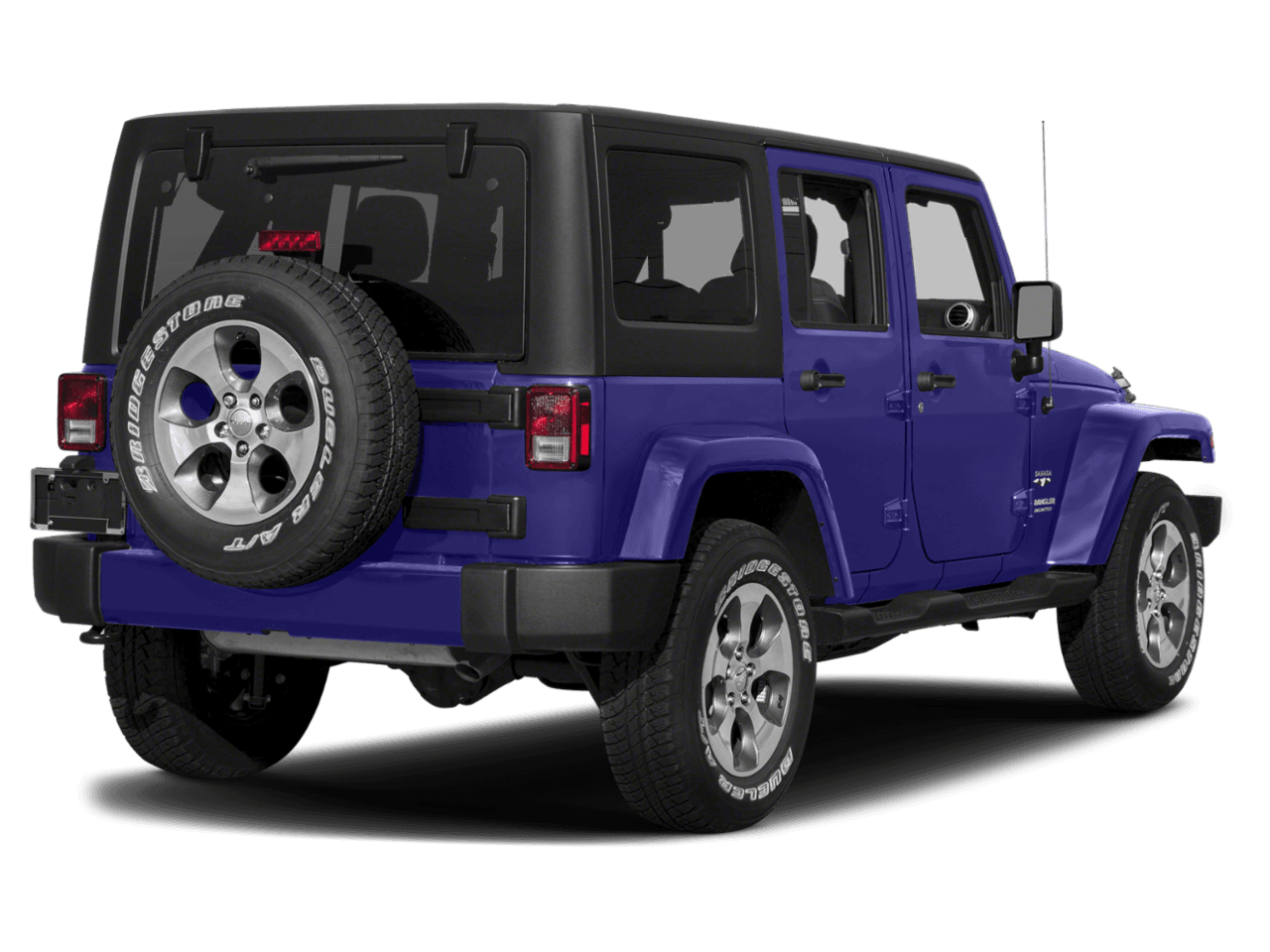 2018 Jeep Wrangler JK Unlimited Sahara - Rear 3/4, facing to the right