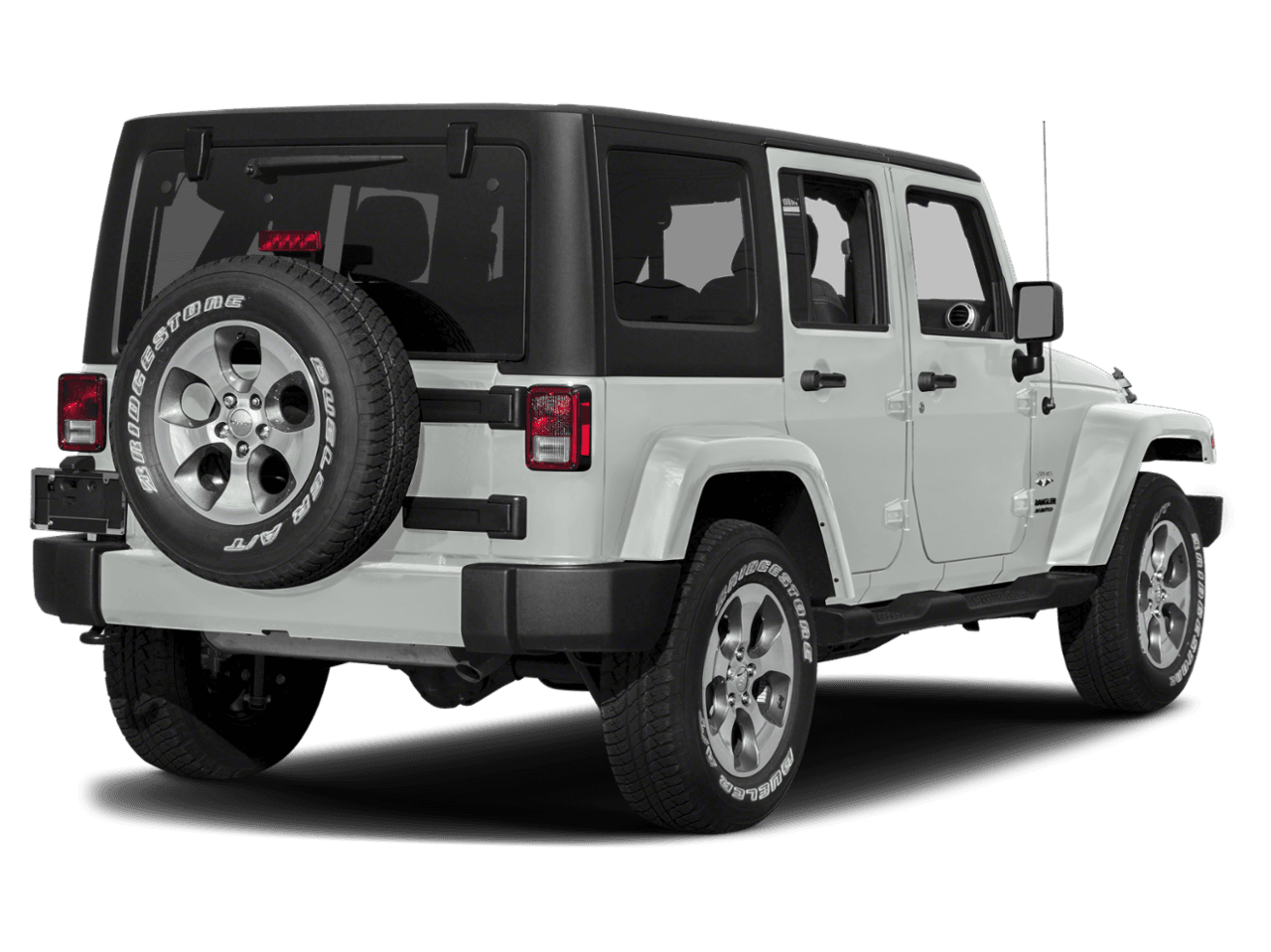 2018 Jeep Wrangler JK Unlimited Sahara - Rear 3/4, facing to the right