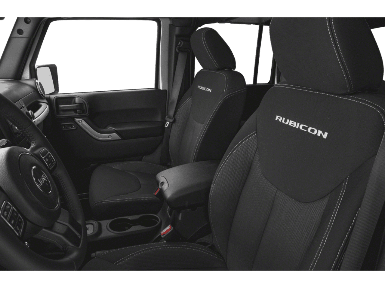 2018 Jeep Wrangler JK Unlimited Rubicon Recon - Interior Driver's Side with Door Open, Front Seat Feature