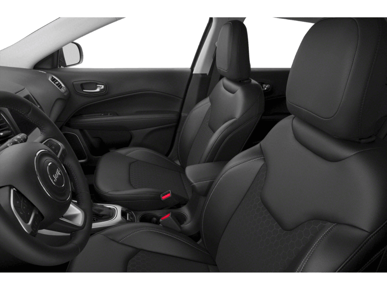 2018 Jeep Compass Sport - Interior Driver's Side with Door Open, Front Seat Feature