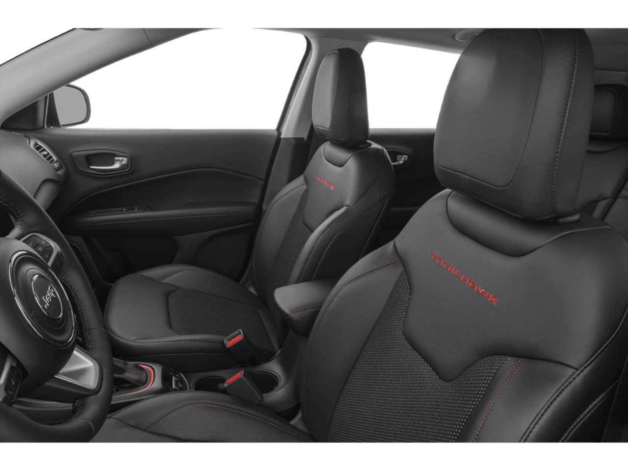 2018 Jeep Compass Trailhawk - Interior Driver's Side with Door Open, Front Seat Feature