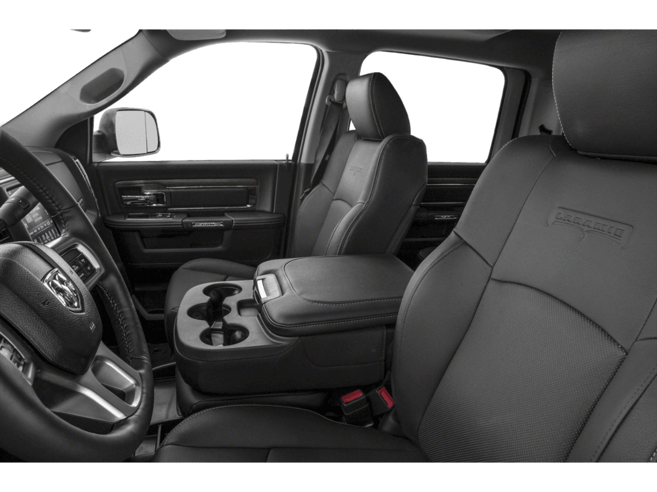 2018 Ram 2500 Laramie - Interior Driver's Side with Door Open, Front Seat Feature