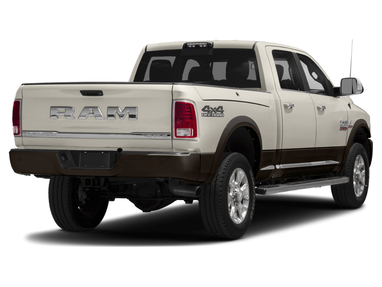 2018 Ram 2500 Laramie Longhorn - Rear 3/4, facing to the right