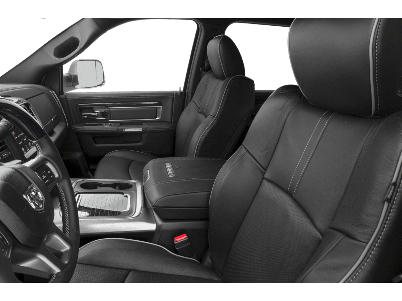 2018 Ram 2500 Laramie Longhorn - Interior Driver's Side with Door Open, Front Seat Feature