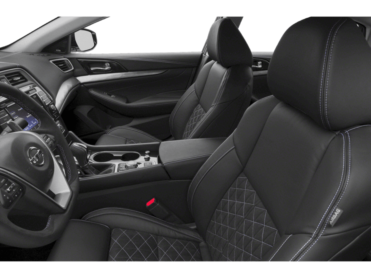 2018 Nissan Maxima SR - Interior Driver's Side with Door Open, Front Seat Feature