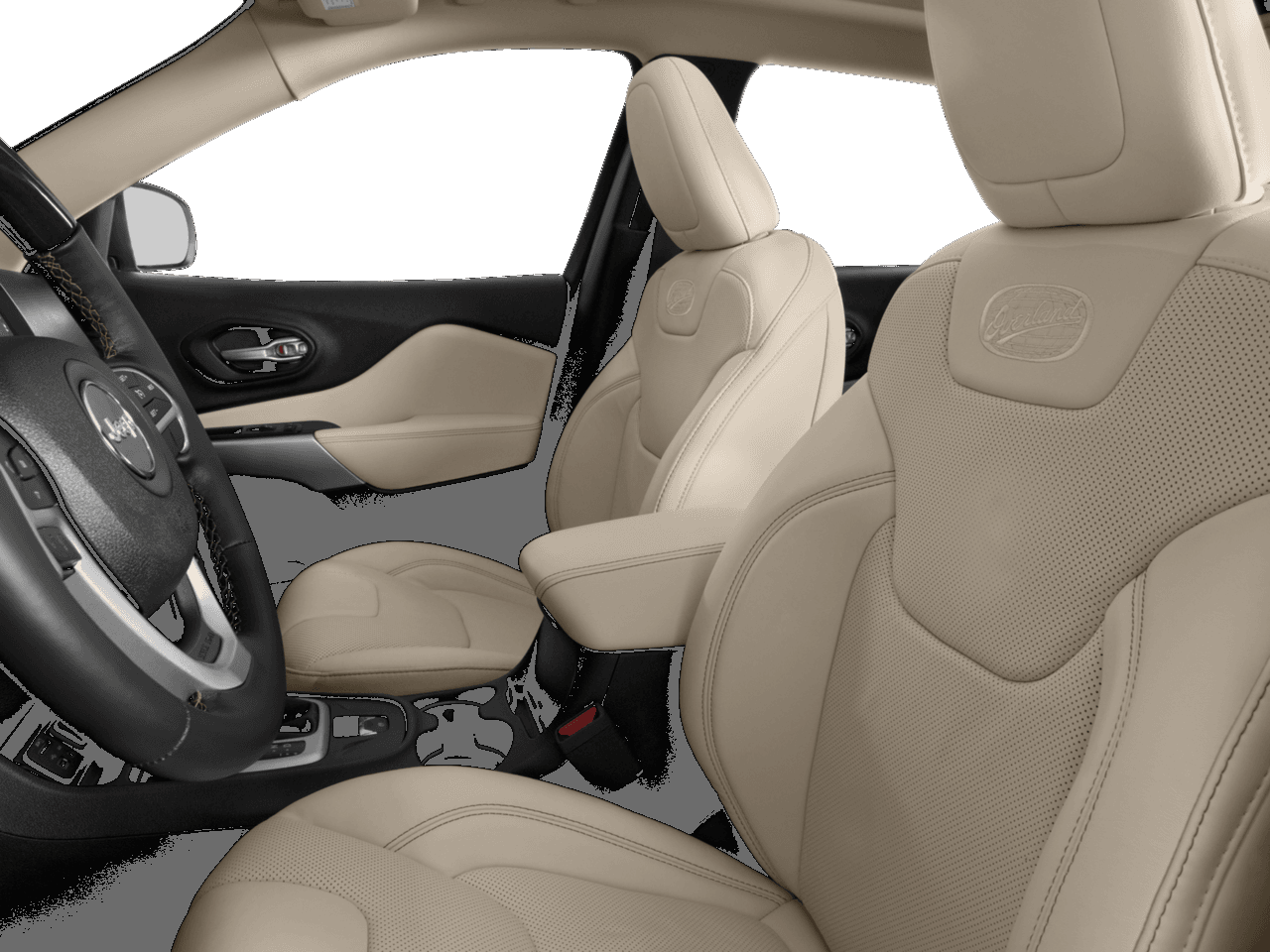 2018 Jeep Cherokee Overland - Interior Driver's Side with Door Open, Front Seat Feature