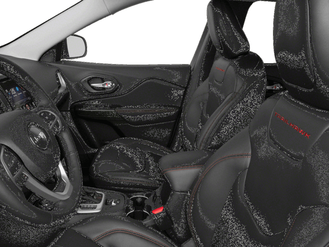 2018 Jeep Cherokee Trailhawk - Interior Driver's Side with Door Open, Front Seat Feature