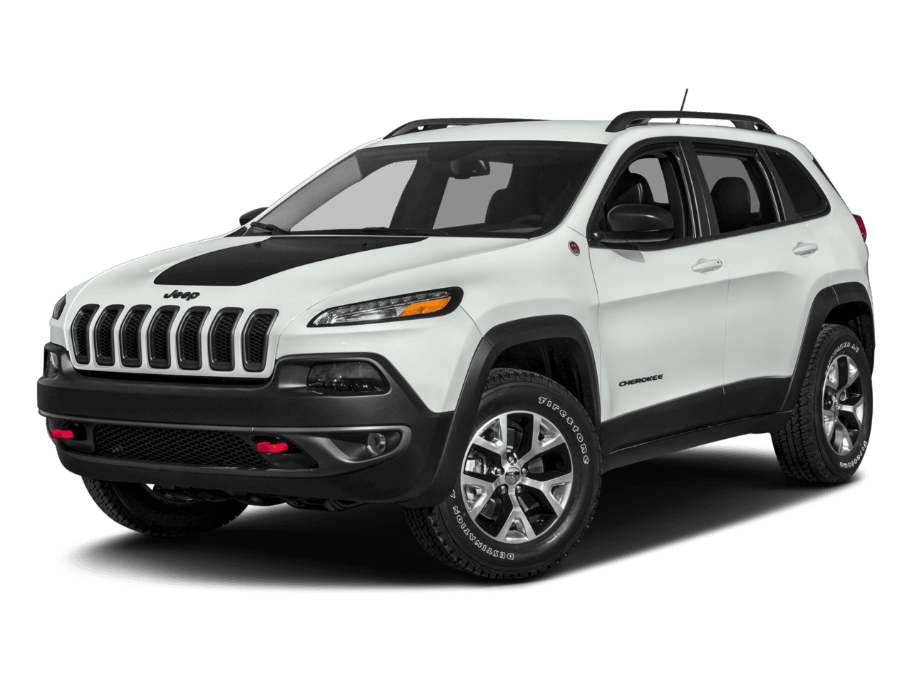 2018 Jeep Cherokee Trailhawk - Front 3/4, facing to the left