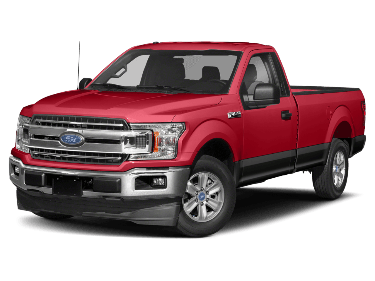 2018 Ford F-150 XLT 2WD Reg Cab 8' Box - Front 3/4, facing to the left