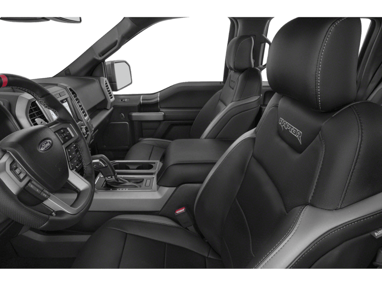 2018 Ford F-150 Raptor 4WD SuperCrew 5.5' Box - Interior Driver's Side with Door Open, Front Seat Feature