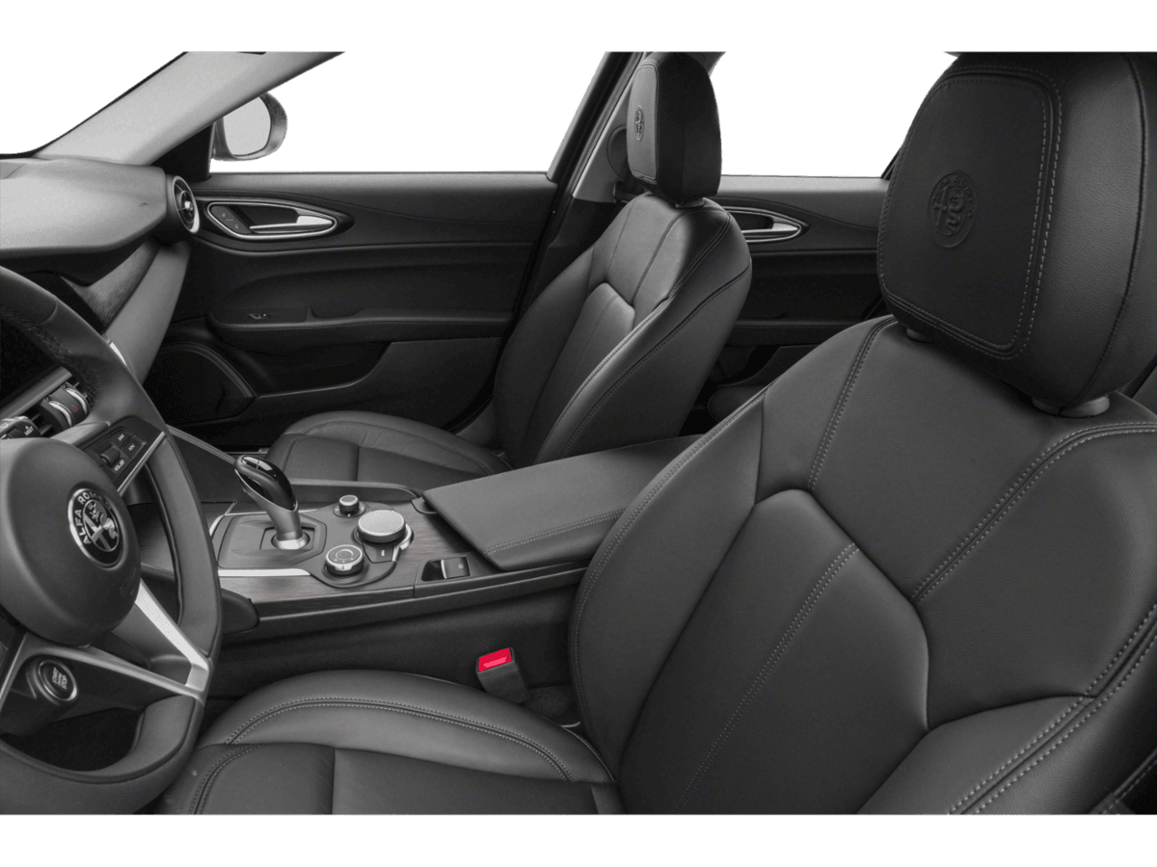 2018 Alfa Romeo Giulia Sport - Interior Driver's Side with Door Open, Front Seat Feature