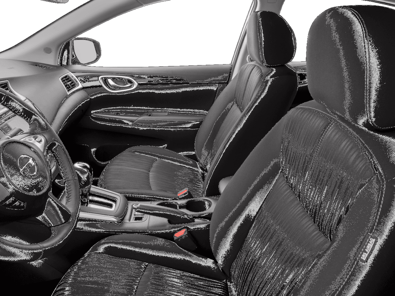 2018 Nissan Sentra SV - Interior Driver's Side with Door Open, Front Seat Feature