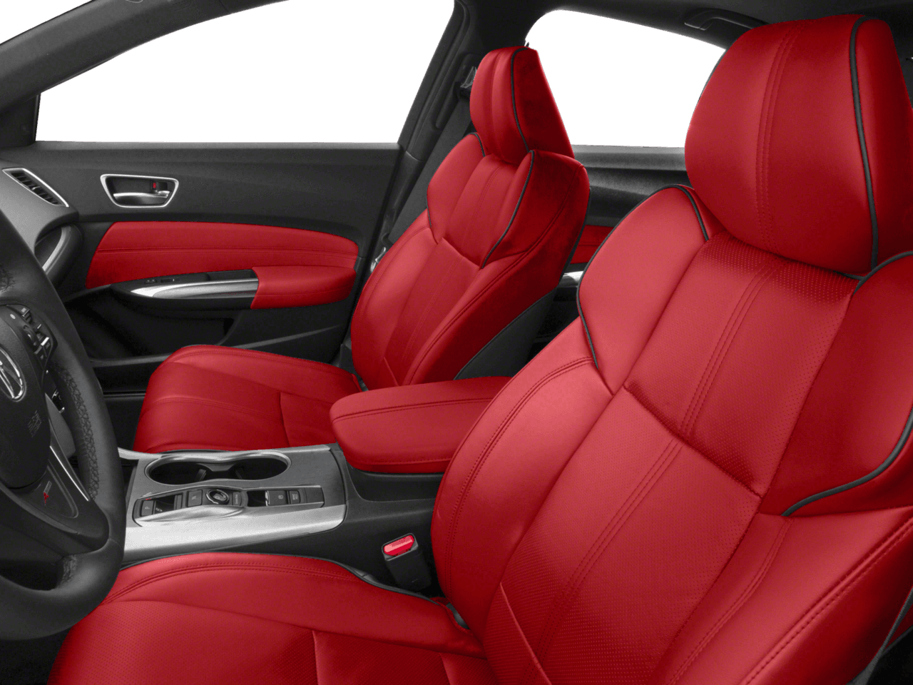 2018 Acura TLX w/A-SPEC Pkg Red Leather - Interior Driver's Side with Door Open, Front Seat Feature