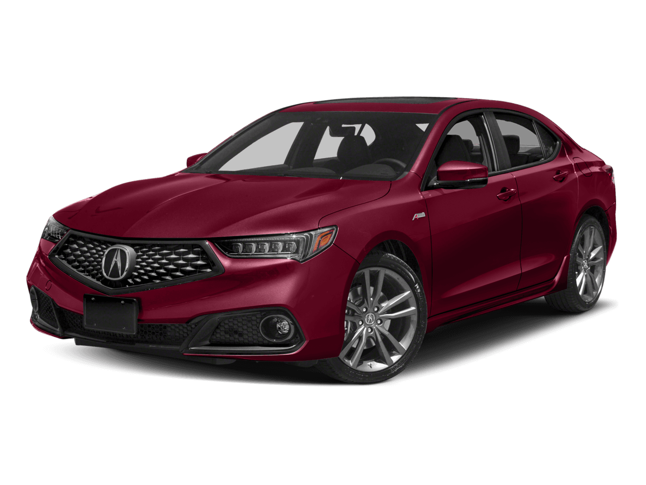 2018 Acura TLX w/A-SPEC Pkg Red Leather - Front 3/4, facing to the left