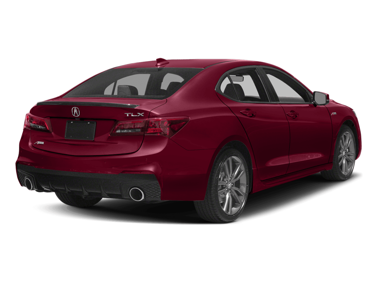 2018 Acura TLX w/A-SPEC Pkg Red Leather - Rear 3/4, facing to the right