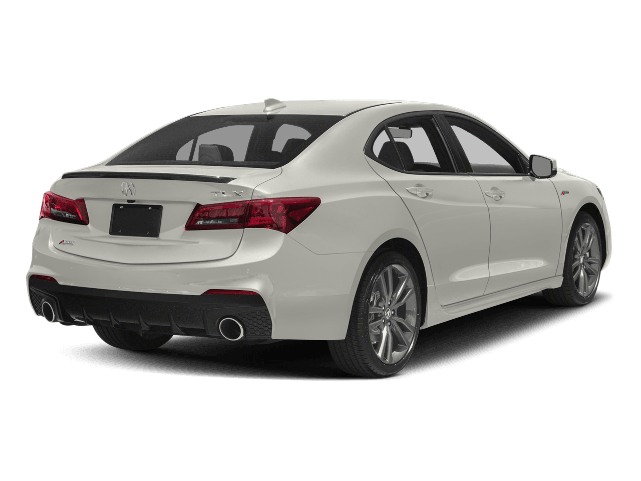 2018 Acura TLX w/A-SPEC Pkg Red Leather - Rear 3/4, facing to the right
