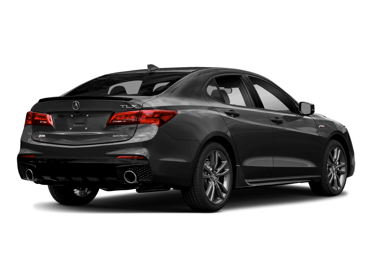 2018 Acura TLX w/A-SPEC Pkg - Rear 3/4, facing to the right