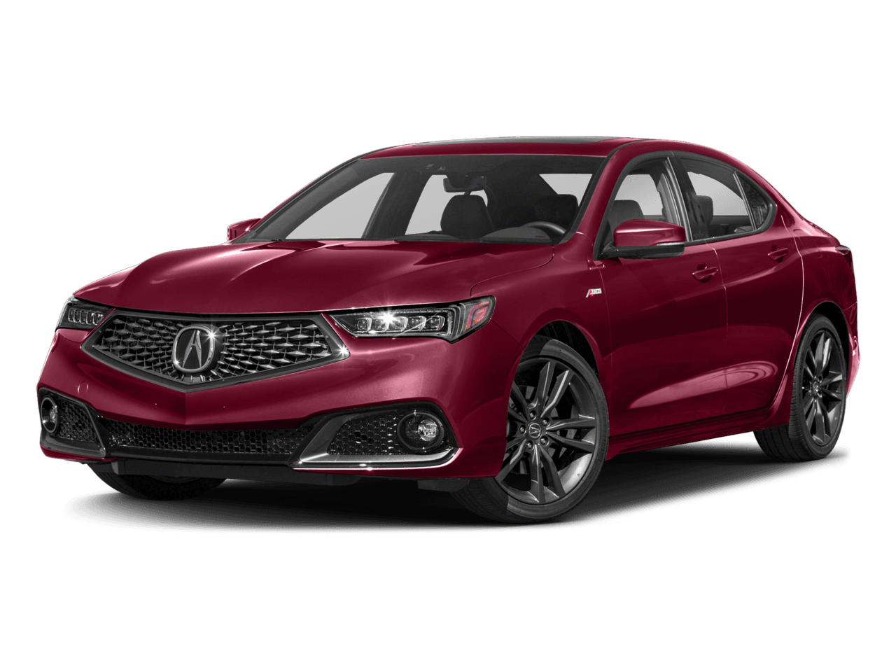 2018 Acura TLX w/A-SPEC Pkg Red Leather - Front 3/4, facing to the left