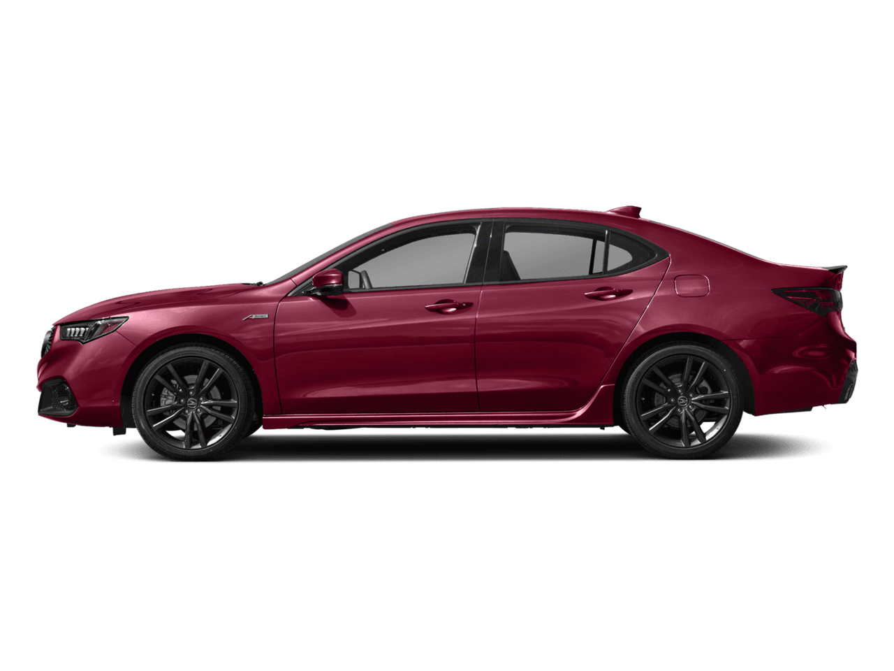 2018 Acura TLX w/A-SPEC Pkg Red Leather - Profile, facing to the left